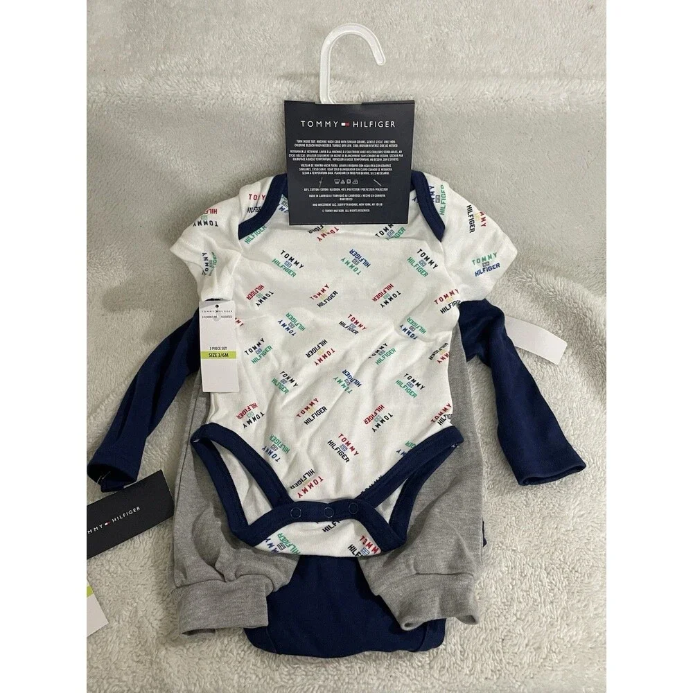 Tommy Hilfiger Infant 3 Piece Set Boy 3-6 Mo NWT